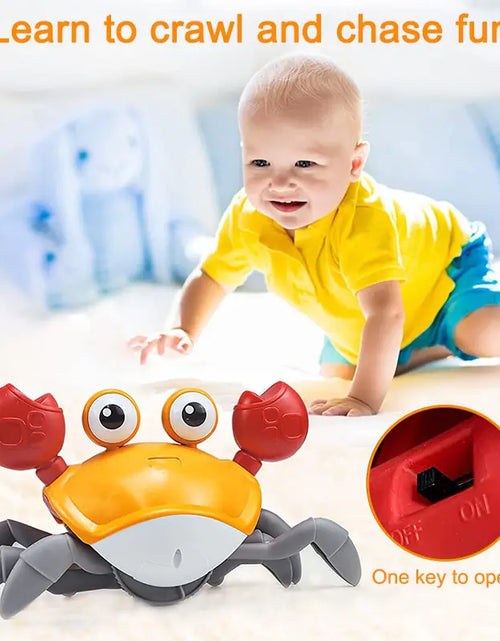 Load image into Gallery viewer, Cute Sensing Crawling Crab Baby Toys Interactive
