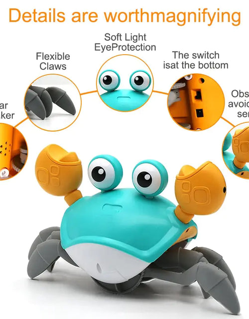 Load image into Gallery viewer, Cute Sensing Crawling Crab Baby Toys Interactive
