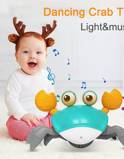 Load image into Gallery viewer, Cute Sensing Crawling Crab Baby Toys Interactive
