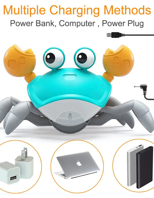 Load image into Gallery viewer, Cute Sensing Crawling Crab Baby Toys Interactive
