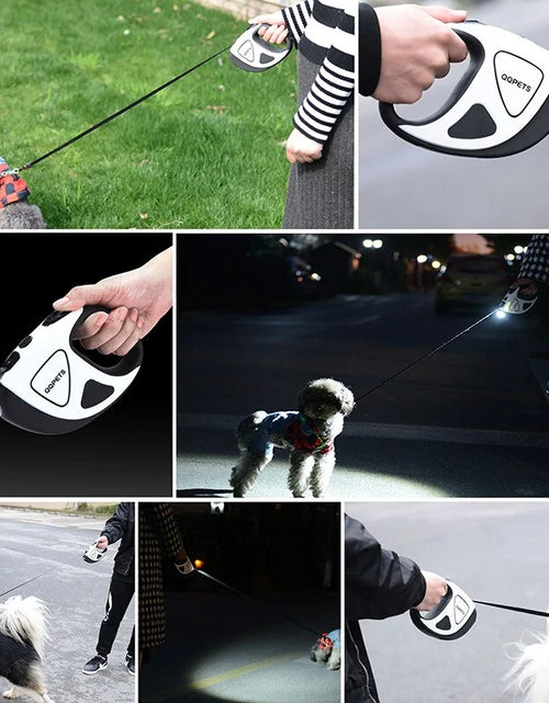 Load image into Gallery viewer, DL910 Pet Dog Automatic Retractable Leash with LED Night Safety
